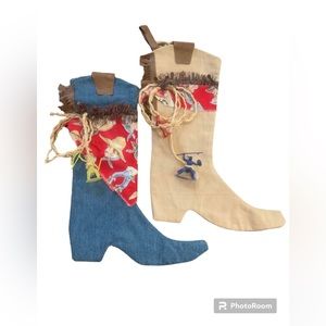 2 Western, Cowboy Christmas Stockings